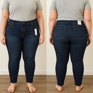 Dark Blue Skinny Jeans for Women